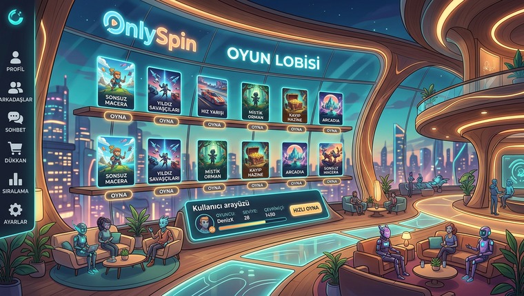 OnlySpin Kullanıcı Arayüzü ve Oyun Lobisi